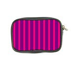 Deep Pink And Black Vertical Lines Coin Purse Back