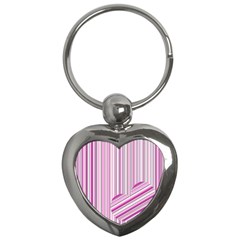 Pink Love Pattern Key Chains (heart)  by Valentinaart