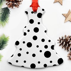 Dots And Hart Christmas Tree Ornament (two Sides) by Valentinaart