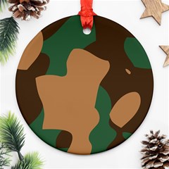 Military Camouflage Ornament (round) by Nexatart