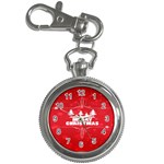 Red Bokeh Christmas Background Key Chain Watches Front