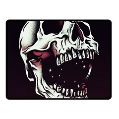 Death Skull Fleece Blanket (small) by Nexatart