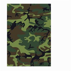 Camouflage Green Brown Black Large Garden Flag (two Sides) by Nexatart