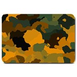 Background For Scrapbooking Or Other Camouflage Patterns Orange And Green Large Doormat  30 x20  Door Mat