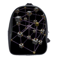 Grid Construction Structure Metal School Bags (xl)  by Nexatart