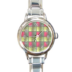 Seamless Pattern Seamless Design Round Italian Charm Watch by Nexatart