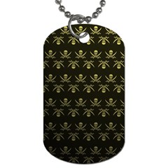 Abstract Skulls Death Pattern Dog Tag (two Sides) by Nexatart