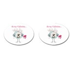 Valentine Day Poster Cufflinks (Oval) Front(Pair)