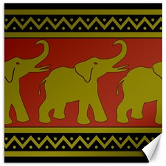 Elephant Pattern Canvas 16  X 16   by Nexatart