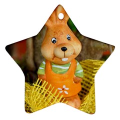 Easter Hare Easter Bunny Star Ornament (two Sides)