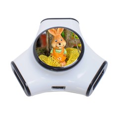 Easter Hare Easter Bunny 3-port Usb Hub by Nexatart