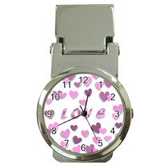 Love Valentine S Day 3d Fabric Money Clip Watches by Nexatart