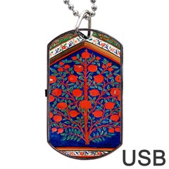 Tree Of Life Dog Tag Usb Flash (one Side) by Nexatart