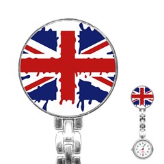 Uk Splat Flag Stainless Steel Nurses Watch by Nexatart