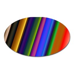 Strip Colorful Pipes Books Color Oval Magnet by Nexatart