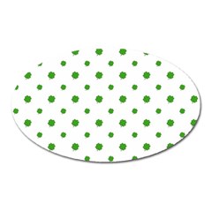 Saint Patrick Motif Pattern Oval Magnet by dflcprints