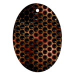 Beehive Pattern Oval Ornament (Two Sides) Front