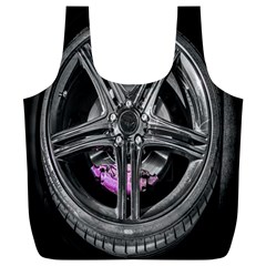 Bord Edge Wheel Tire Black Car Full Print Recycle Bags (l)  by Nexatart