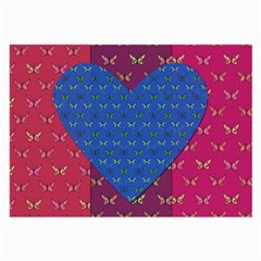 Butterfly Heart Pattern Large Glasses Cloth by Nexatart