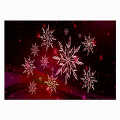 Christmas Snowflake Ice Crystal Large Glasses Cloth by Nexatart