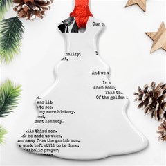 Kennedy Poem Ornament (christmas Tree)  by athenastemple