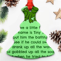 Little Frog Poem Christmas Tree Ornament (two Sides) by athenastemple