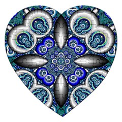 Fractal Cathedral Pattern Mosaic Jigsaw Puzzle (heart) by Nexatart