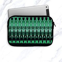 Green Triangle Patterns Apple Ipad Mini Zipper Cases by Nexatart