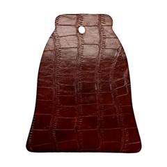 Leather Snake Skin Texture Bell Ornament (two Sides) by Nexatart