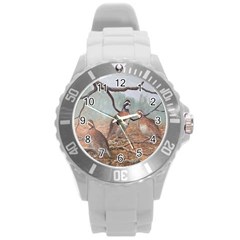 Bob White Quail Round Plastic Sport Watch (l) by digitaldivadesigns