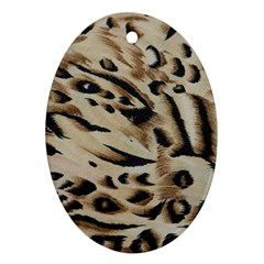 Tiger Animal Fabric Patterns Ornament (oval) by Nexatart