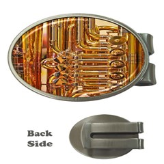 Tuba Valves Pipe Shiny Instrument Music Money Clips (oval)  by Nexatart