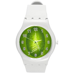 Vector Chirstmas Tree Design Round Plastic Sport Watch (m) by Nexatart