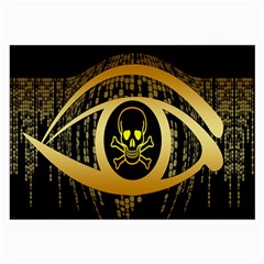 Virus Computer Encryption Trojan Large Glasses Cloth (2-side) by Nexatart