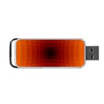 Orange Background Wallpaper Texture Lines Portable USB Flash (Two Sides) Back