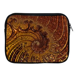 Copper Caramel Swirls Abstract Art Apple Ipad 2/3/4 Zipper Cases by Amaryn4rt