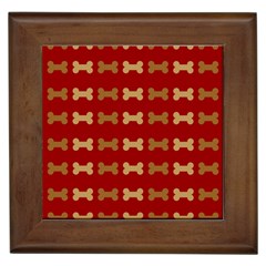 Dog Bone Background Dog Bone Pet Framed Tiles by Amaryn4rt