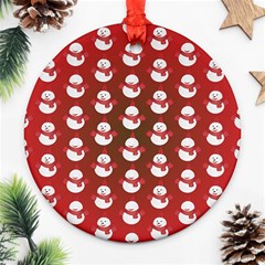 Card Cartoon Christmas Cold Ornament (round) by Amaryn4rt