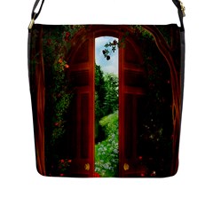 Beautiful World Entry Door Fantasy Flap Messenger Bag (l)  by Amaryn4rt