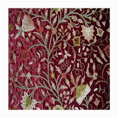 Crewel Fabric Tree Of Life Maroon Medium Glasses Cloth by Amaryn4rt