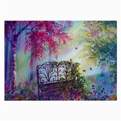 Bench In Spring Forest Large Glasses Cloth (2-side) by Amaryn4rt