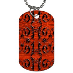 3d Metal Pattern On Wood Dog Tag (one Side) by Amaryn4rt