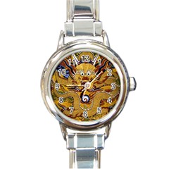 Chinese Dragon Pattern Round Italian Charm Watch by Amaryn4rt