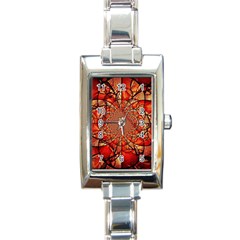 Dreamcatcher Stained Glass Rectangle Italian Charm Watch by Amaryn4rt