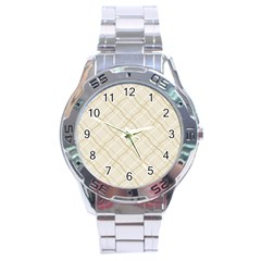 Background Pattern Stainless Steel Analogue Watch by Simbadda