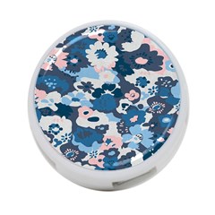 Fabric Wildflower Bluebird 4-port Usb Hub (one Side) by Simbadda