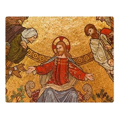 Gold Jesus Double Sided Flano Blanket (large)  by boho