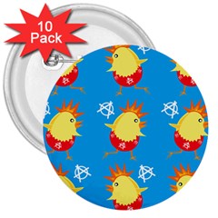 Easter Chick 3  Buttons (10 Pack)  by boho