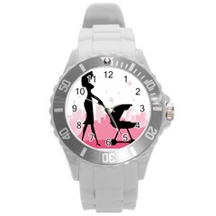 Milf Round Plastic Sport Watch (l) by boho