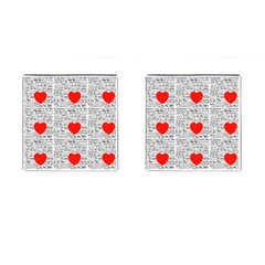 I Love You Cufflinks (square) by boho